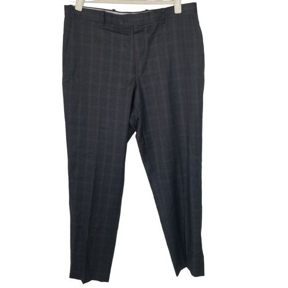 Peter Millar Mens 40S Gray Plaid Long Sleeves Wool 2-Piece Blazer Suit Set - Picture 9 of 14